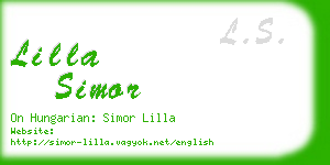 lilla simor business card